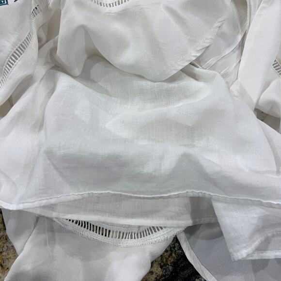 Altar'd State White Embroidered Short Rayon Dress - SIZE M - Picture 5 of 9